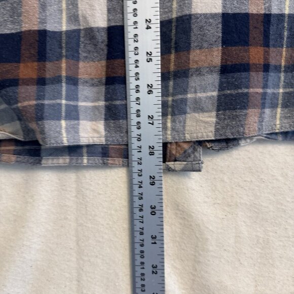 HIPPY TREE - Surf&Stone Flannel Long Sleeve Shirt, Blue Check, Mens Large Button - Picture 9 of 9